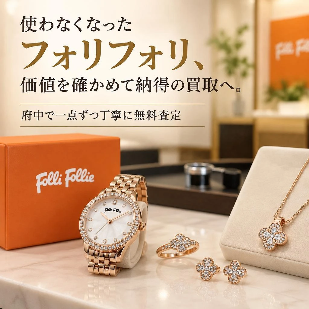 使わなくなったフォリフォリ、価値を確かめて納得の買取へ。府中で一点ずつ丁寧に無料査定